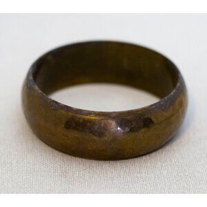 8 inch, Vintage Simplistic Brass Bangle - AX9